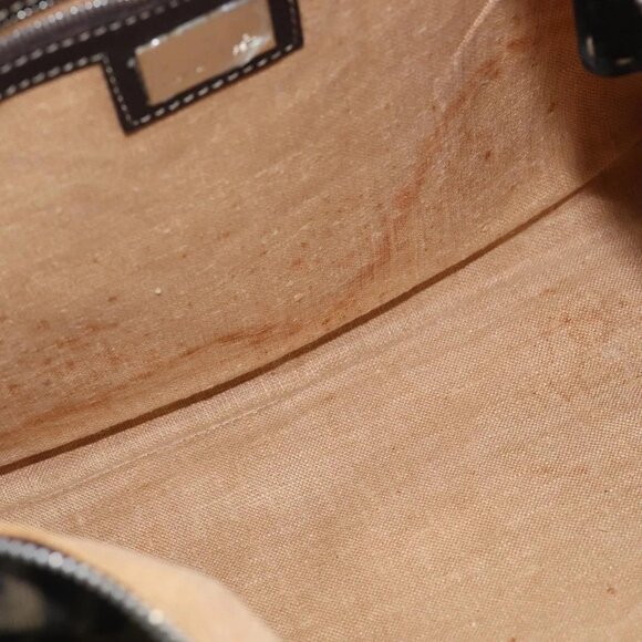 FENDI Zucca Canvas Celeria Shoulder Bag Black Brown Auth 150078 - Picture 10 of 16